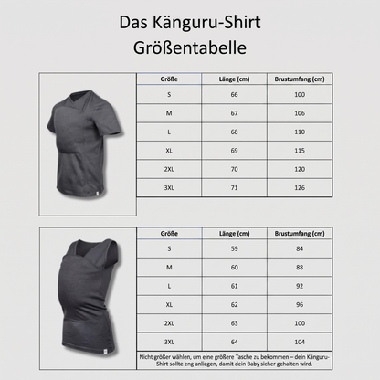 Groessentabelle - Das Kaenguru-Shirt